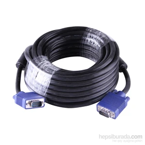 VGA20 15 Pin Filtreli 20 M Erkek Erkek Monitör Kablo (Q-VGA20)