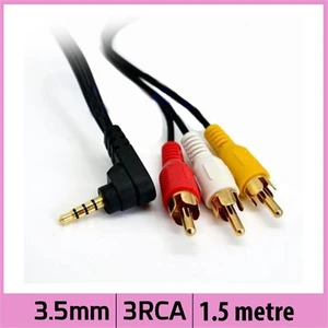 Ti-Mesh 3.5Mm 4 Kutuplu Plug 3 Rca A/V Ses-Görüntü Kablosu - 1,5M