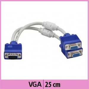 Ti-Mesh Çoklayıcı Vga Kablosu -Mavi Başlıklı - 25Cm