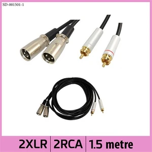 Ti-Mesh 2Xlr Erkek Jack 2Rca Erkek Ofc Stereo Mixer Ses Kablosu - 1,5M