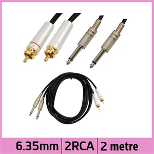 Ti-Mesh 2 X 6.35Mm Mono 2 Rca Aux Ses Kablosu - 2M
