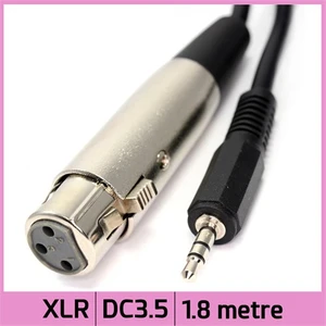 Ti-Mesh Xlr Dişi Dc3.5 Erkek Ses Kablosu - Siyah - 1,8M