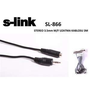 Sl-866 S-Lınk 3 Metre 3.5Mm Jak Stereo Uzatma Kablosu
