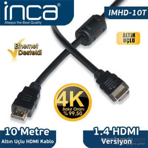 IMHD-10T 10M 4K 1,4 V 3D Altın Uçlu HDMI Kablo