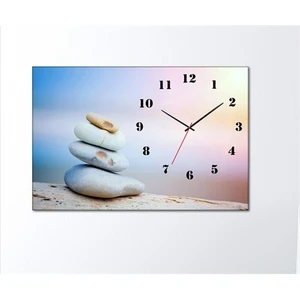 - Taşlar Canvas Tablo Saat - 45X30cm