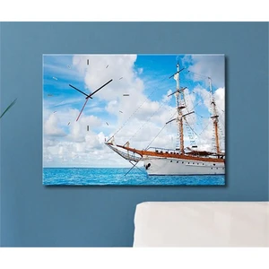 - Gemi Canvas Tablo Saat - 45X30cm