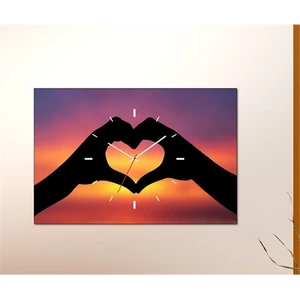 - Love Canvas Tablo Saat - 45X30cm