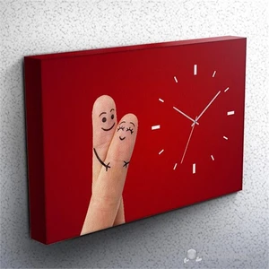 Loved Iı Kanvas Tablo Saat 45X30cm