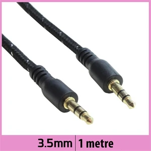 Ti-Mesh 3.5 Mm Altın Uçlu Stereo Ses Kablosu - 1 M - Siyah