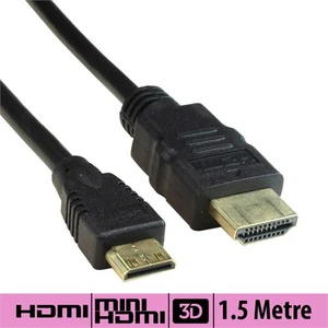 Ti-Mesh Hdmı Kablo - Altın Uçlu Mini Hdmı / Hdmı - 3D - 1.5 M - Siyah