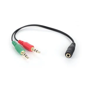 2x3.5mm Stereo Erkek - 3.5mm Stereo Dişi Y Kablo (DK-CB-AUC02)