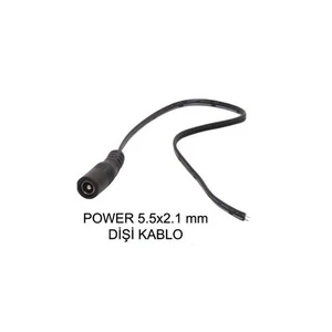 Dişi Power Voltaj Kablosu 5,5X2,1Mm