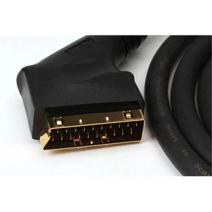 SCART to SCART Profesyonel Kablosu Ferit Kömürlü Kilitli Tip Konnektör 24K Altın 3m (96184)
