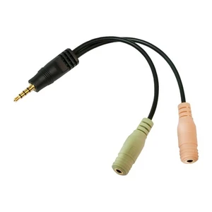 CA0021 4 pin 3.5mm Stereo Erkek - 2 x 3.5mm Stereo Dişi, 0.15m