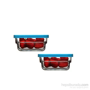 2'Li Mavi Kapaklı Gourmet Saklama Kabı