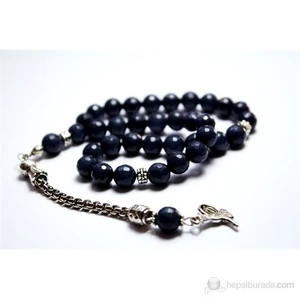 Lapis Rengi Akik Taşı Tesbih 8 mm Faset Kesim