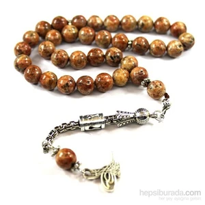 Jasper Kahve Tonlu 8 Mm Küre Kesim Tesbih