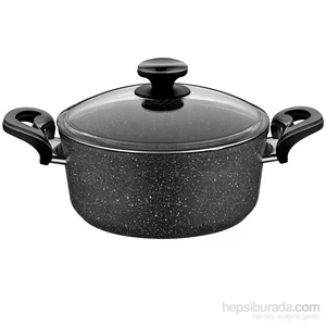 Granit Plus 20 cm Derin Tencere Gri