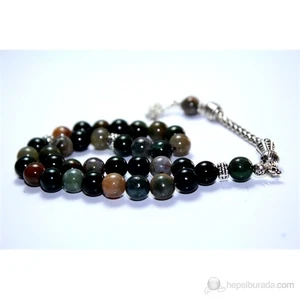 Yosun Akik Taşı Tesbih 8 mm Küre Kesim