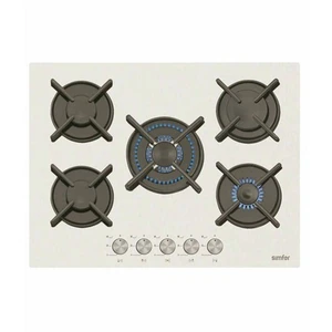 3706 Beyaz Wok'lu Cam Ocak