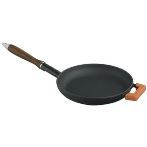 Kızartma Tavası Çap(Ø)24 Cm. Ahşap Kulplu Siyah