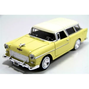 1955 Chevy Bel Air Nomad -Sarı 1:24 Model Araba