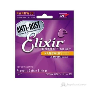 11027 Nanoweb 80/20 Bronze Akustik Gitar Teli (11-52)