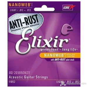 11052 Nanoweb 80/20 Bronze Akustik Gitar Teli (12-53)