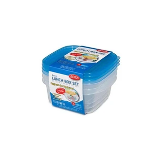 Bora Plastik Saklama Kabı Kare Sığ 3 ' lü Set 0,85lt BO531