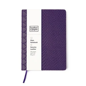 12X17 Mor Yılan Baskı Deri Defter
