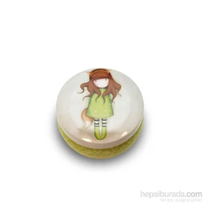 Gorjuss Teneke Kutu The Fox Desenli Yeşil Renkli 1 Adet 10 cm Ölçülerinde