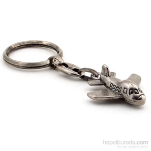 Eskitme Metal Uçak Jumbo Anahtarlık Kc592