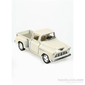 1955 Chevy Stepside Pick-Up Çek Bırak 1/32 Die Cast Model Araç Beyaz