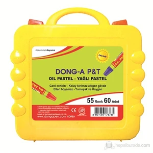 Dong-A 60 Adet 55 Renk Pastel Boya Plastik Çantalı