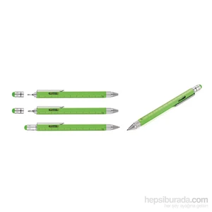 Pıp20/Ng Construction Su Terazili Stylus Tükenmez Kalem - A.Yeşil cm Ve İnç Cinsinden 2 Ayrı Cetvel, Touch Tepe, Tornavida