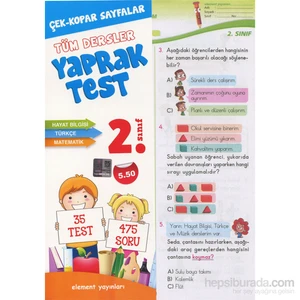 Element Yayınları 2. Sınıf Tüm Dersler Yaprak Test