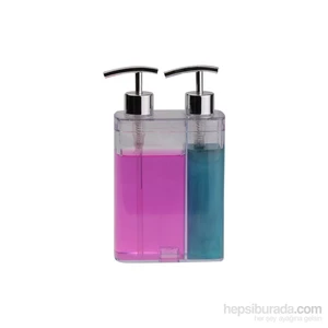 Viva İkili Sıvı Sabunluk Şeffaf