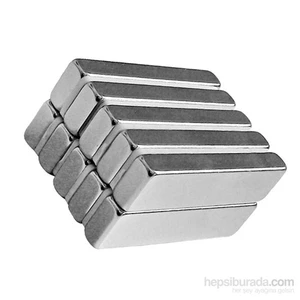 Mıknatıs Avm Güçlü Neodyum Mıknatıs Blok Dikdörtgen Magnet 40x10x5 mm (2'li Paket)