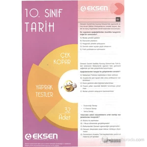 Eksen Yayınları 10. Sınıf Tarih Yaprak Test