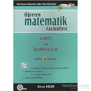 Gür Yayınları Öğreten Matematik Fasikülleri Limit Ve Süreklilik Soru Bankası