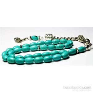 5x8 mm Arpa Kesim Turkuaz Taşı Tesbih