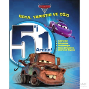 Disney Arabalar 5'İ 1 Arada Boya Yapıştır Çöz