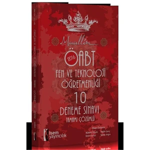 İSEM Yayıncılık Muallim ÖABT 2016 Fen ve Teknoloji Öğretmenliği Tamamı Çözümlü 10 Deneme Sınavı