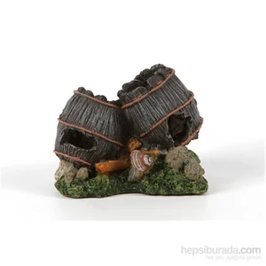 Akvaryum Dekor Fıçı Dekor 2Li