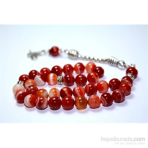 Alaca Akik Taşı Tesbih 8 mm Küre Kesim