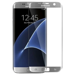 İdealtrend Samsung  S7 Edge 3D Kavisli   9H Temperli Cam Ekran Koruyucu  Gümüş