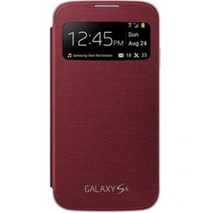 İ9500 Galaxy S4 S View Cover Kılıf - Kırmızı Ef-Cı950bregww