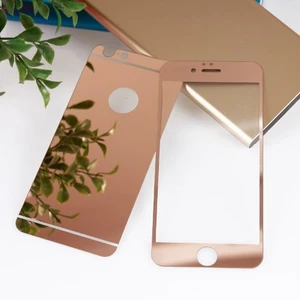 Apple iPhone 6 Plus -  6S Plus Aynalı Ön Arka Cam Ekran Koruyucu Rose Gold