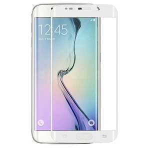 Samsung S6 Edge Çerçeveli Ekran Koruyucu Beyaz