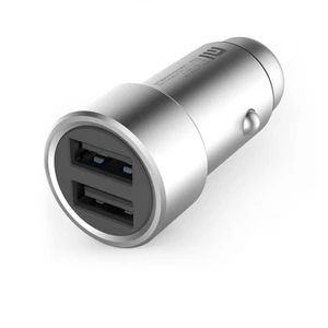 Araç Şarj Cihazı Gri Metal Tasarım 2 USB  (3.6 A Hızlı Şarj)